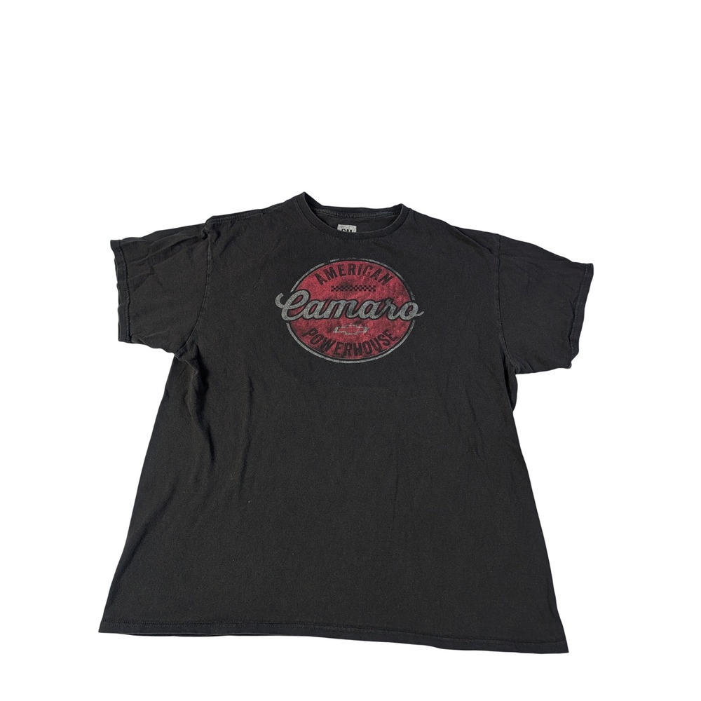 GM American Camaro Powerhouse Graphic T-Shirt Mens XL Black Short Sleeve Cotton - Picture 1 of 10
